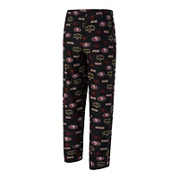 San Francisco 49ers Black Mosaic All Over Print Sleep Pajama Pants