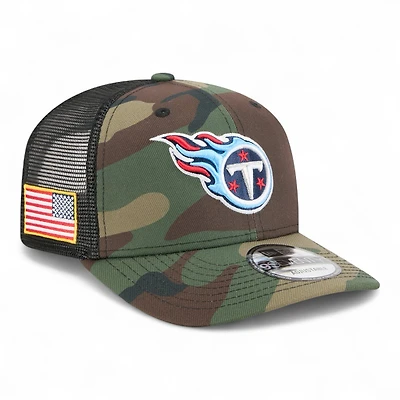 Tennessee Titans 2025 NFL Salute to Service Fan Gear New Era 9SEVENTY Adjustable Snapback Hat