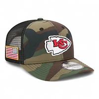 Kansas City Chiefs 2025 NFL Salute to Service Fan Gear New Era 9SEVENTY Adjustable Snapback Hat