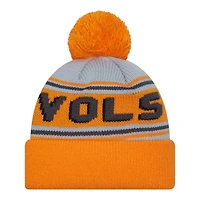 Tennessee Volunteers Orange Team Wordmark New Era Cuffed Knit Pom Beanie Hat