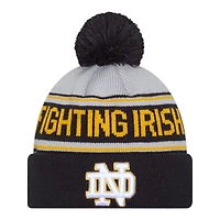 Notre Dame Fighting Irish Team Wordmark New Era Cuffed Knit Pom Beanie Hat