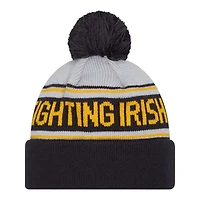 Notre Dame Fighting Irish Team Wordmark New Era Cuffed Knit Pom Beanie Hat