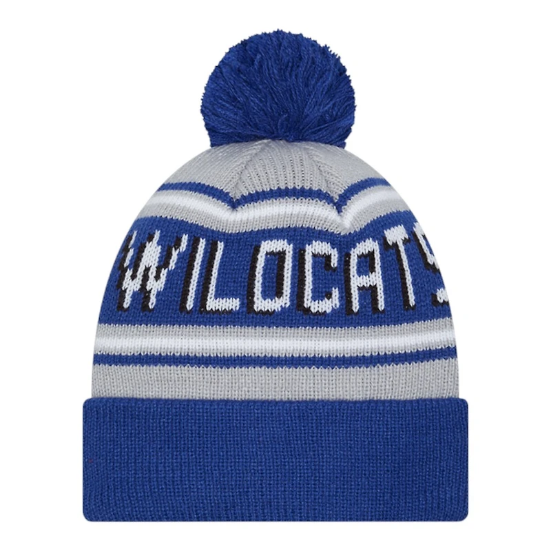 Kentucky Wildcats Royal Blue Team Wordmark New Era Cuffed Knit Pom Beanie Hat