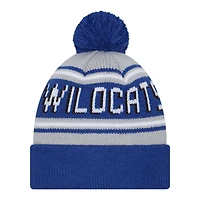 Kentucky Wildcats Royal Blue Team Wordmark New Era Cuffed Knit Pom Beanie Hat