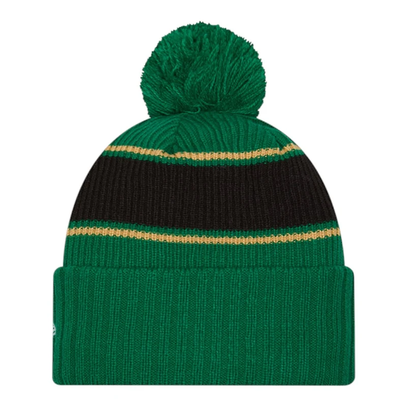 Boston Celtics Green Bold New Era Cuffed Knit Pom Beanie Hat