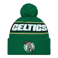 Boston Celtics Green Bold New Era Cuffed Knit Pom Beanie Hat