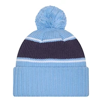 North Carolina Tar Heels Blue Bold New Era Cuffed Knit Pom Beanie Hat