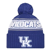 Kentucky Wildcats Royal Blue Bold New Era Cuffed Knit Pom Beanie Hat
