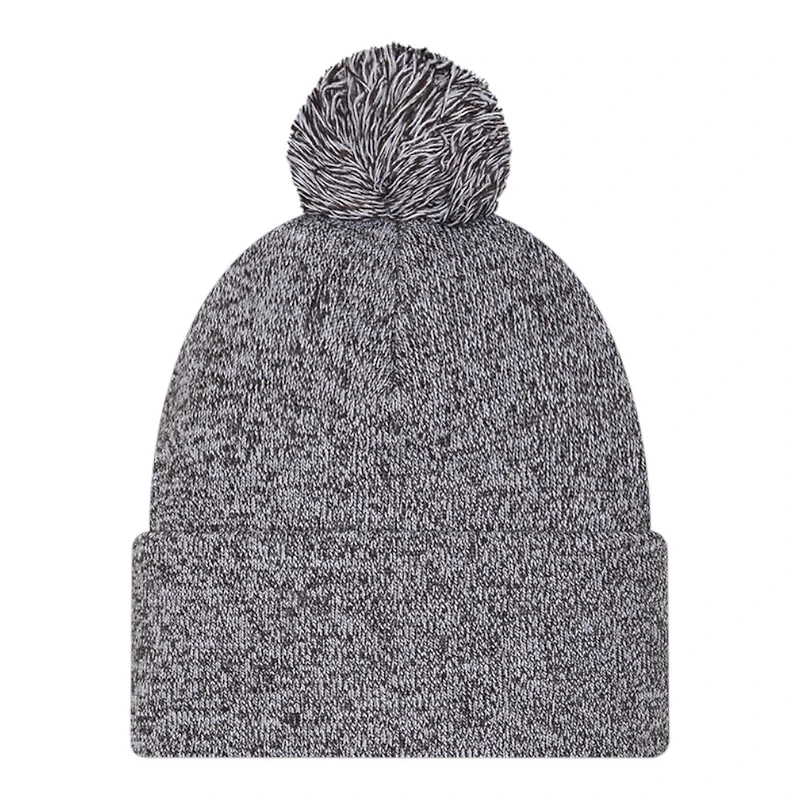 Pittsburgh Steelers Black Marl New Era Cuffed Knit Pom Beanie Hat