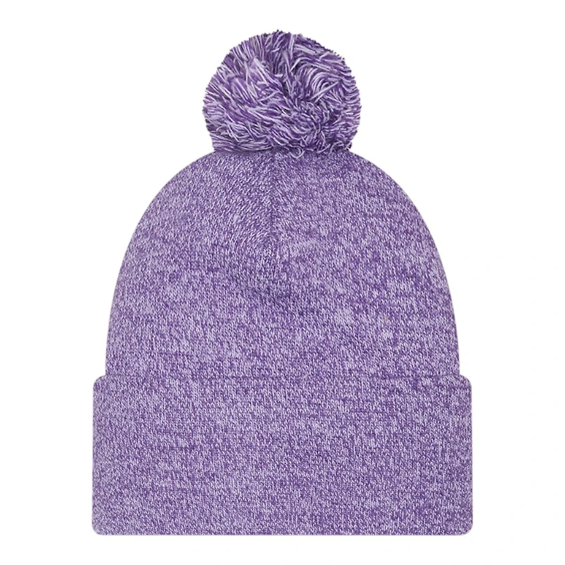 Minnesota Vikings Purple Marl New Era Cuffed Knit Pom Beanie Hat