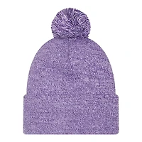 Minnesota Vikings Purple Marl New Era Cuffed Knit Pom Beanie Hat