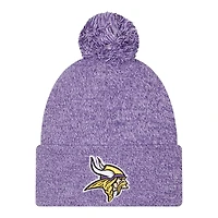 Minnesota Vikings Purple Marl New Era Cuffed Knit Pom Beanie Hat
