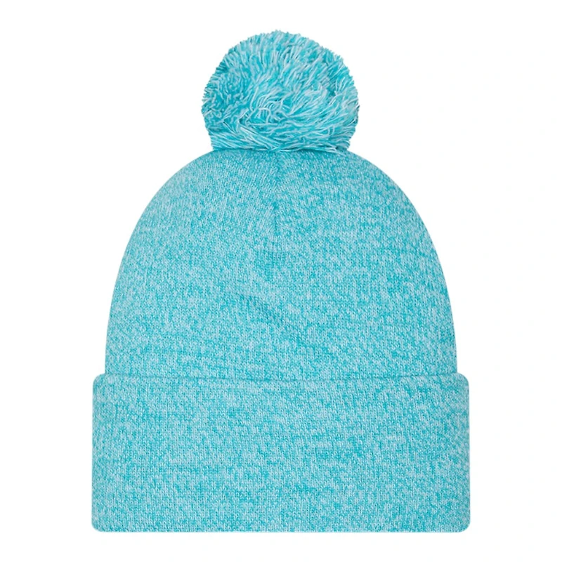 Miami Dolphins Teal Marl New Era Cuffed Knit Pom Beanie Hat