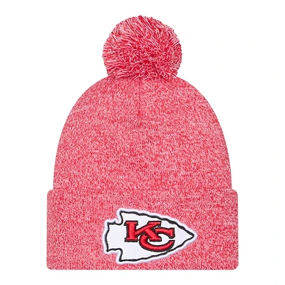 Kansas City Chiefs Red Marl New Era Cuffed Knit Pom Beanie Hat