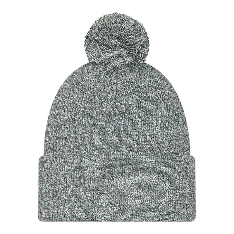 Green Bay Packers Green Marl New Era Cuffed Knit Pom Beanie Hat