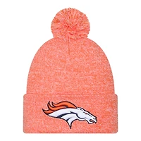 Denver Broncos Orange Marl New Era Cuffed Knit Pom Beanie Hat