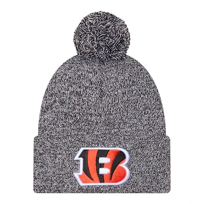 Cincinnati Bengals Black Marl New Era Cuffed Knit Pom Beanie Hat