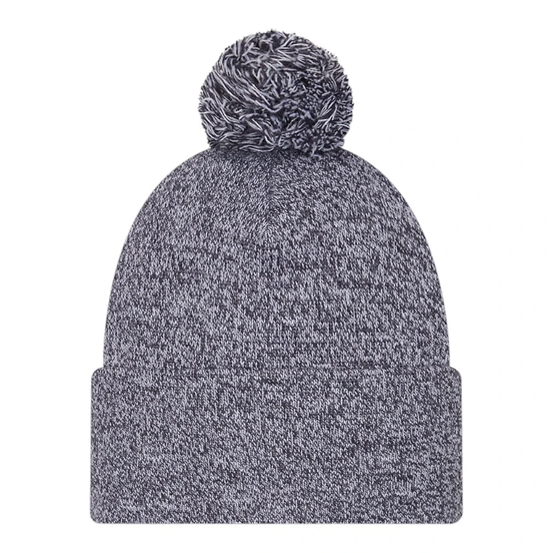 Chicago Bears Navy Marl New Era Cuffed Knit Pom Beanie Hat