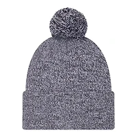 Chicago Bears Navy Marl New Era Cuffed Knit Pom Beanie Hat