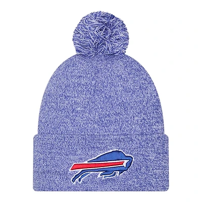 Buffalo Bills Blue Marl New Era Cuffed Knit Pom Beanie Hat