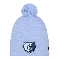 Memphis Grizzlies Blue Marl New Era Cuffed Knit Pom Beanie Hat