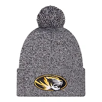 Missouri Tigers Black Marl New Era Cuffed Knit Pom Beanie Hat
