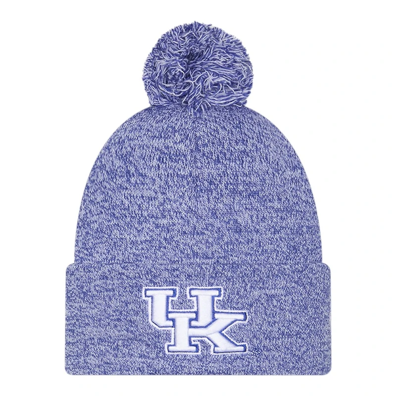 Kentucky Wildcats Blue Marl New Era Cuffed Knit Pom Beanie Hat