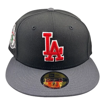 Los Angeles Dodgers Black and Graphite 1956 All Star Game Patch Grey UV New Era 59FIFTY Fitted Hat