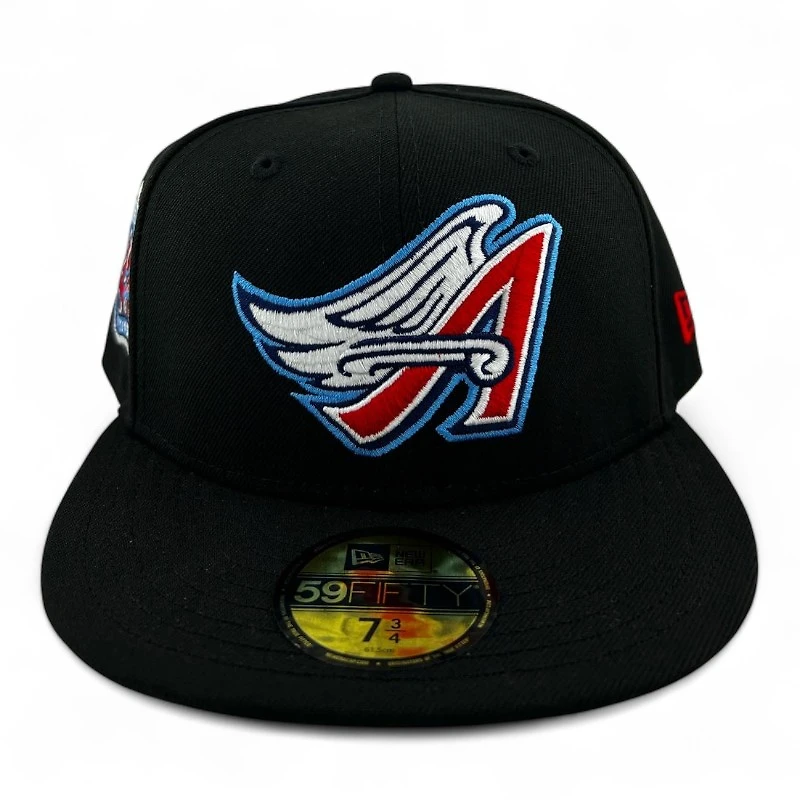 Anaheim Angels Black "Halos Collection" 40th Anniversary Patch Green UV New Era 59FIFTY Fitted Hat