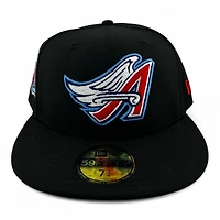 Anaheim Angels Black "Halos Collection" 40th Anniversary Patch Green UV New Era 59FIFTY Fitted Hat