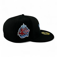 Anaheim Angels Black "Halos Collection" 40th Anniversary Patch Green UV New Era 59FIFTY Fitted Hat
