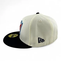 Anaheim Angels Chrome and Navy "Halos Collection" 40th Anniversary Patch Green UV New Era 59FIFTY Fitted Hat
