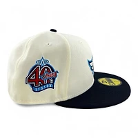 Anaheim Angels Chrome and Navy "Halos Collection" 40th Anniversary Patch Green UV New Era 59FIFTY Fitted Hat