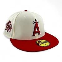Anaheim Angels Chrome and Red "Halos Collection" 60th Anniversary Patch Gray UV New Era 59FIFTY Fitted Hat