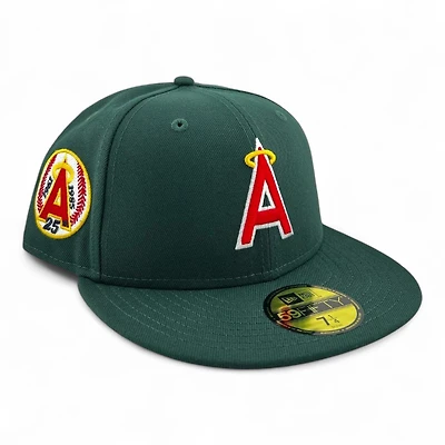 Anaheim Angels Green "Halos Collection" 25th Anniversary Patch Gray UV New Era 59FIFTY Fitted Hat