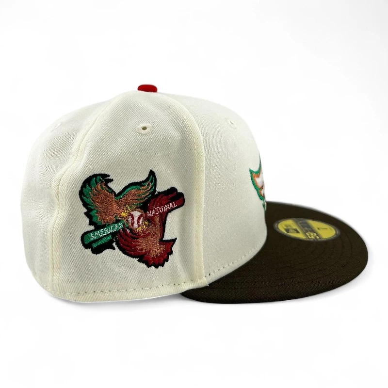 Anaheim Angels Chrome and Brown "Halos Collection" MLB Interleague Patch Green UV New Era 59FIFTY Fitted Hat