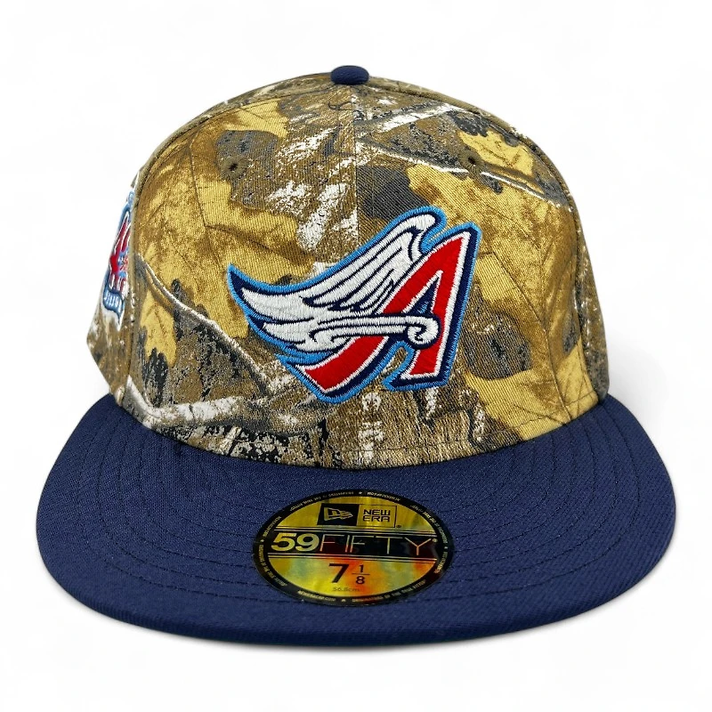 Anaheim Angels Realtree and Dark Blue "Halos Collection" 40th Anniversary Patch Green UV New Era 59FIFTY Fitted Hat