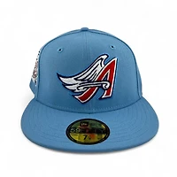 Anaheim Angels Sky Blue "Halos Collection" 50th Anniversary Patch Gray UV New Era 59FIFTY Fitted Hat