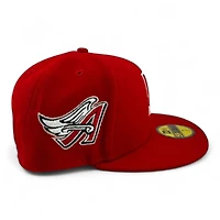 Anaheim Angels Red Upside Down Logo "Halos Collection" Wings Patch Gray UV New Era 59FIFTY Fitted Hat