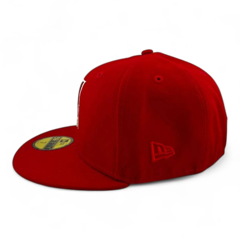 Anaheim Angels Red Upside Down Logo "Halos Collection" Wings Patch Gray UV New Era 59FIFTY Fitted Hat
