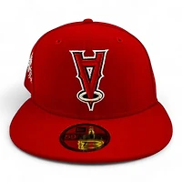 Anaheim Angels Red Upside Down Logo "Halos Collection" Wings Patch Gray UV New Era 59FIFTY Fitted Hat