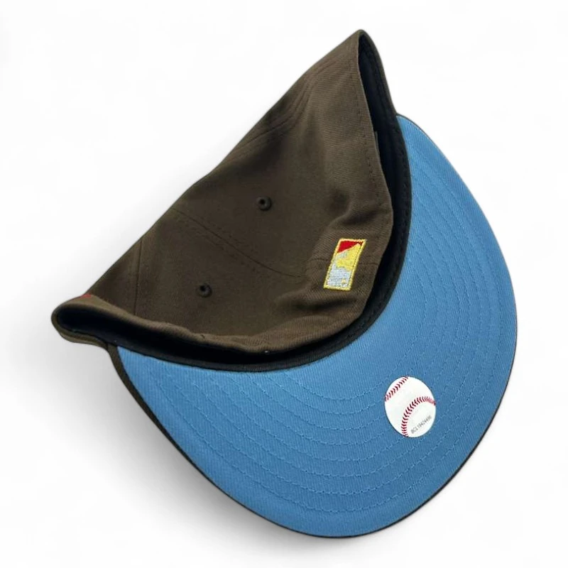 Anaheim Angels Walnut "Halos Collection" 40th Anniversary Patch Sky Blue UV New Era 59FIFTY Fitted Hat