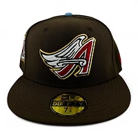 Anaheim Angels Walnut "Halos Collection" 40th Anniversary Patch Sky Blue UV New Era 59FIFTY Fitted Hat