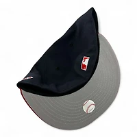 Anaheim Angels Navy and Red "Halos Collection" 4American Flag Patch Gray UV New Era 59FIFTY Fitted Hat