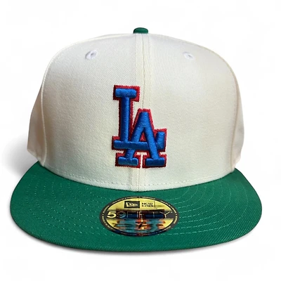 Los Angeles Dodgers Chrome and Green with Cream UV New Era 59FIFTY Fitted Hat