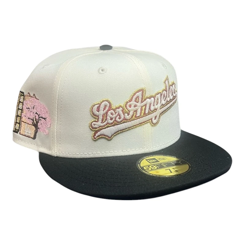 Los Angeles Dodgers Chrome and Black Tokyo Series Patch Grey UV New Era 59FIFTY Fitted Hat