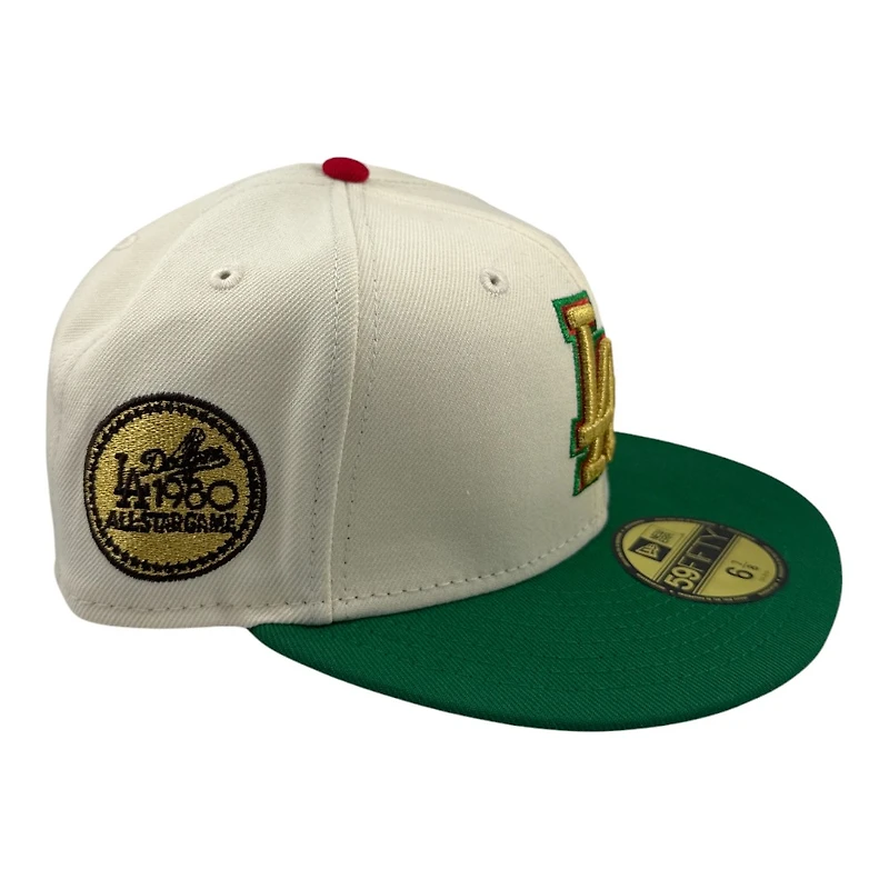 Los Angeles Dodgers Chrome and Green 1980 ASG Patch Brown UV New Era 59FIFTY Fitted Hat