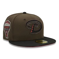 Arizona Diamondbacks Brown and Black 1998 Inaugural Patch Red UV New Era 59FIFTY Fitted Hat