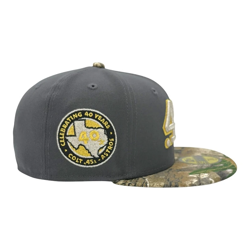 Houston Colt 45s Graphite and Realtree 40 Years Patch Grey UV New Era 59FIFTY Fitted Hat