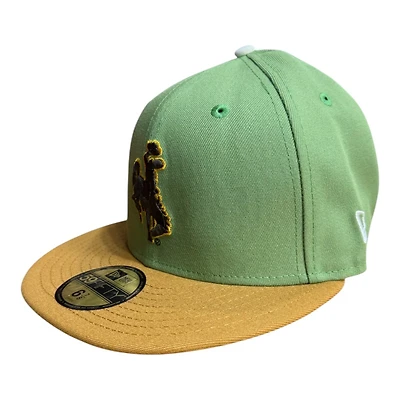 Wyoming Cowboys Matcha Green and Panama Tan New Era 59FIFTY Fitted Hat